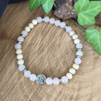 Bracelet Elastique QUARTZ ROSE - Amour, Confiance en soi, Tendresse - Modèle ARBRE DE VIE 6mm