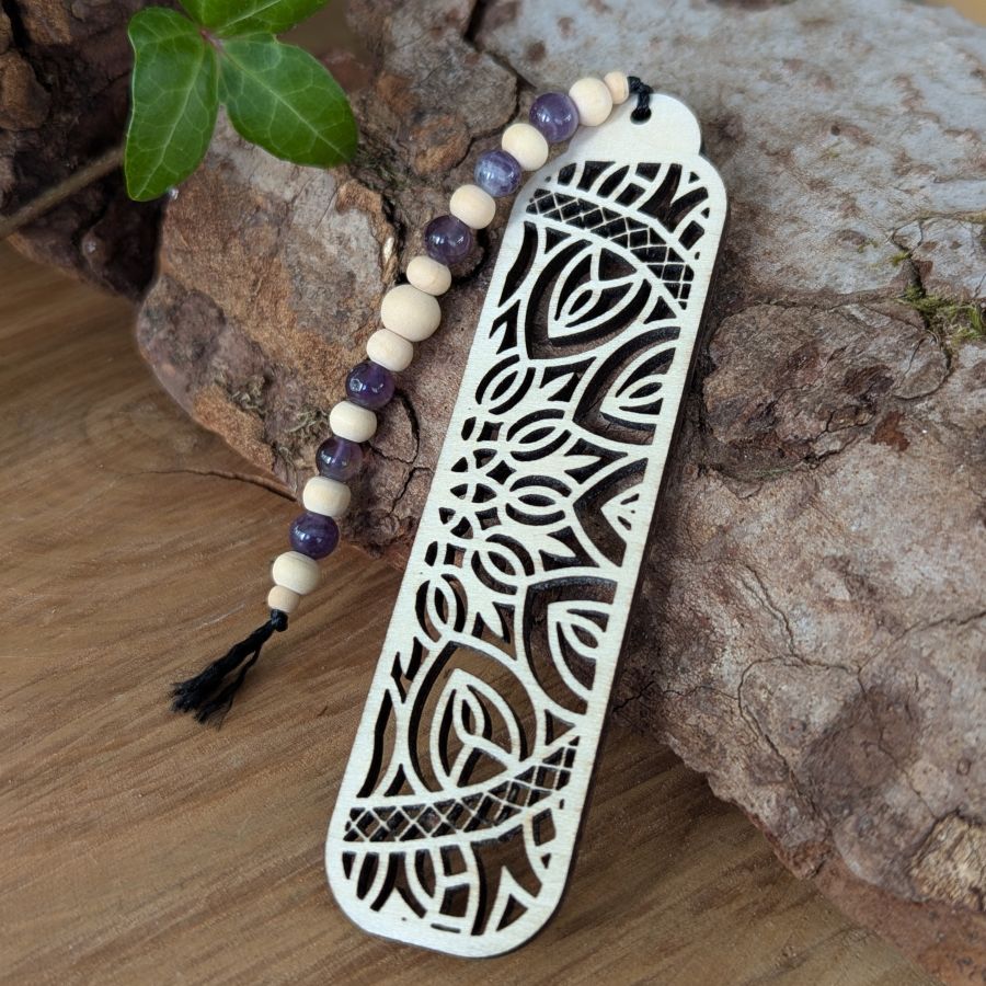 Marque-Page AMETHYSTE - Apaisement, Spiritualité, Sagesse - Modèle BOHEME