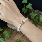 Bracelet Elastique QUARTZ ROSE - Amour, Confiance en soi, Tendresse - Modèle BOUDDHA 6mm