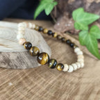 Bracelet Elastique OEIL DE TIGRE - Protection, Courage, Persévérance - Modèle ELEGANCE 6mm