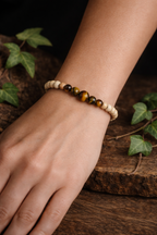 Bracelet Elastique OEIL DE TIGRE - Protection, Courage, Persévérance - Modèle ELEGANCE 6mm