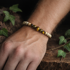 Bracelet Elastique OEIL DE TIGRE - Protection, Courage, Persévérance - Modèle ELEGANCE 6mm