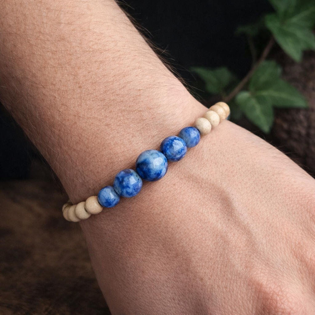 Bracelet Elastique SODALITE - Hypersensibilité, Introspection, Ouverture - Modèle ELEGANCE 6mm