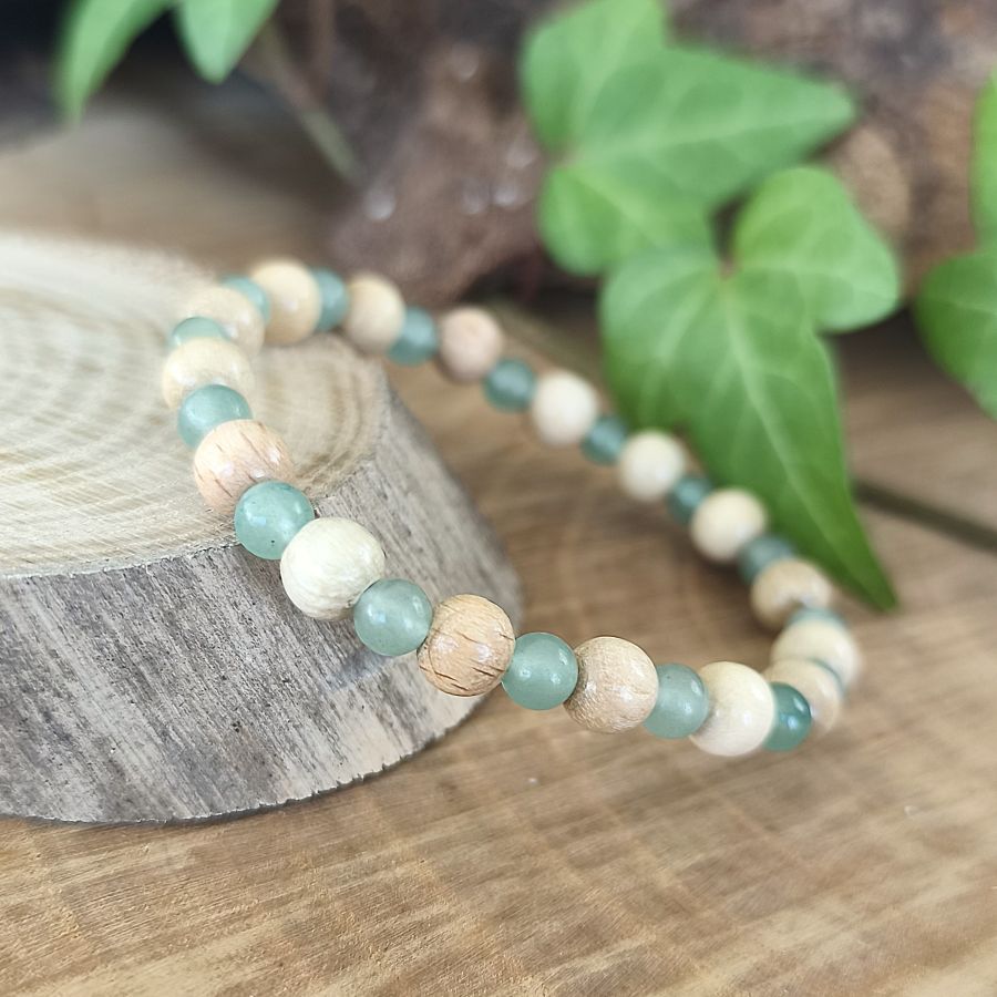 Bracelet Elastique AVENTURINE VERTE - Canalisation, Détox, Créativité - Modèle NATURE 4mm