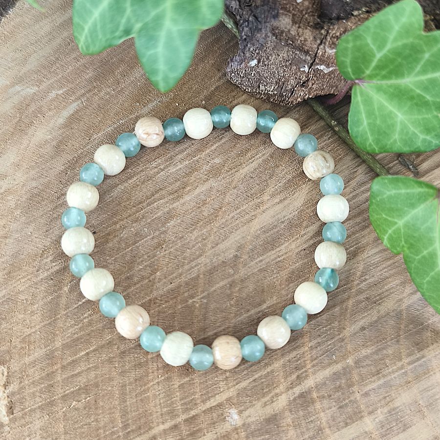 Bracelet Elastique AVENTURINE VERTE - Canalisation, Détox, Créativité - Modèle NATURE 4mm