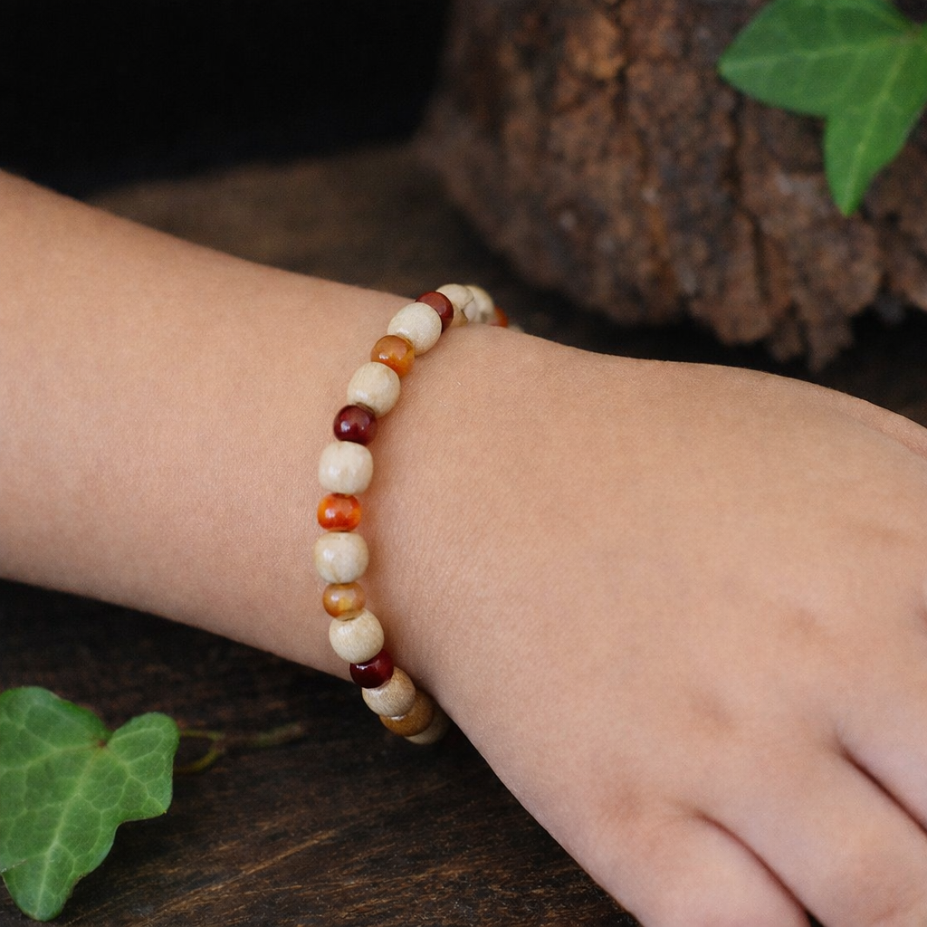Bracelet Elastique CORNALINE - Vitalité, Courage, Motivation - Modèle NATURE 4mm