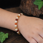Bracelet Elastique CORNALINE - Vitalité, Courage, Motivation - Modèle NATURE 4mm