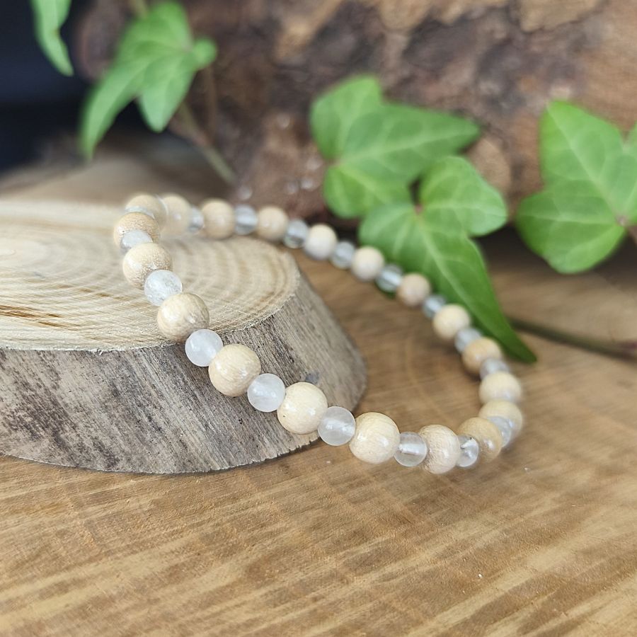 Bracelet Elastique CRISTAL DE ROCHE - Amplification, Canalisation, Harmonie - Modèle NATURE 4mm