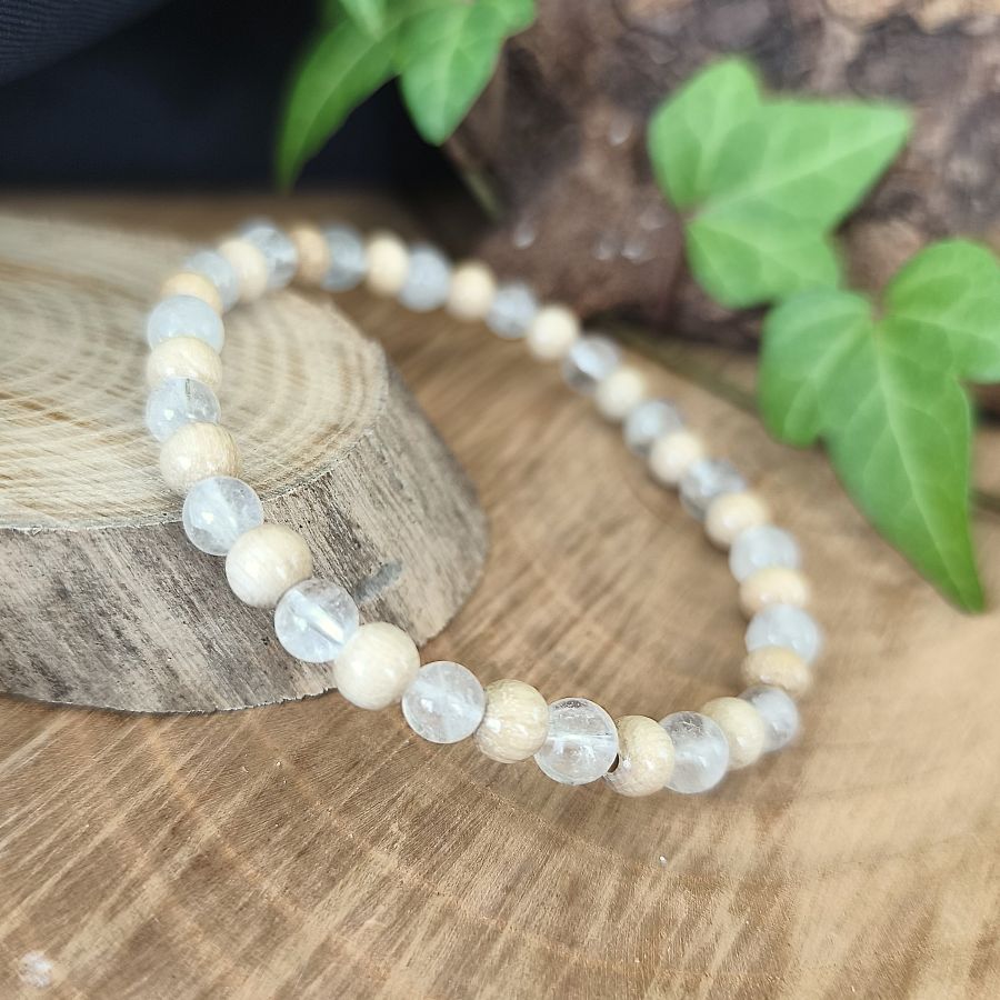 Bracelet Elastique CRISTAL DE ROCHE - Amplification, Canalisation, Harmonie - Modèle NATURE 6mm