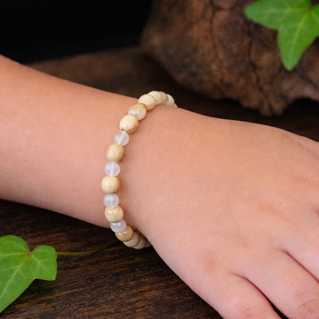 Bracelet Elastique CRISTAL DE ROCHE - Amplification, Canalisation, Harmonie - Modèle NATURE 4mm