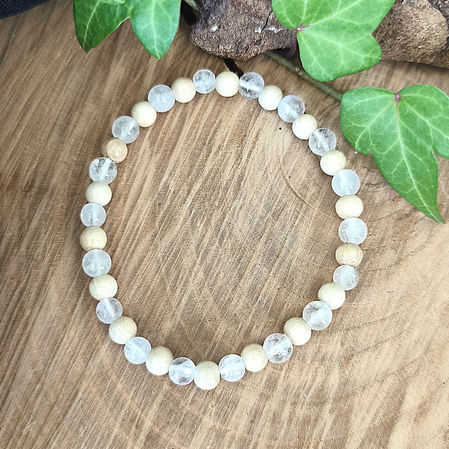 Bracelet Elastique CRISTAL DE ROCHE - Amplification, Canalisation, Harmonie - Modèle NATURE 6mm