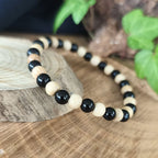 Bracelet Elastique OBSIDIENNE NOIRE - Protection, Ancrage, Force - Modèle NATURE 6mm