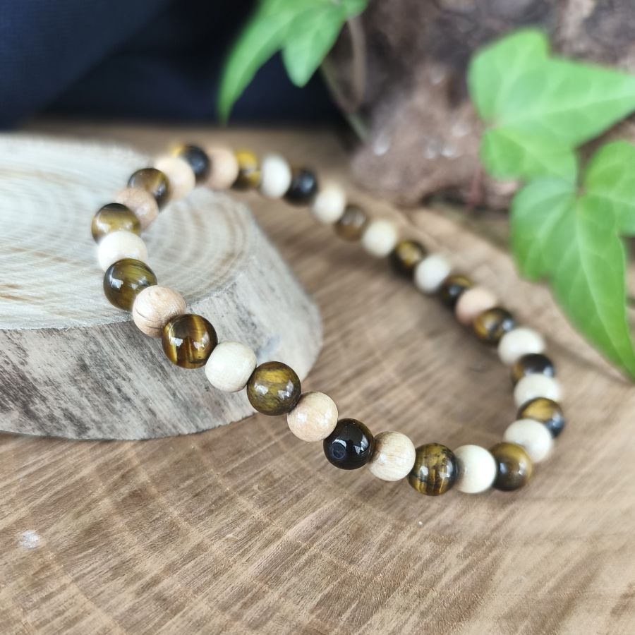 Bracelet Elastique OEIL DE TIGRE - Protection, Courage, Persévérance - Modèle NATURE 6mm
