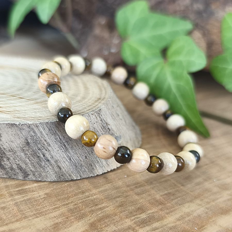 Bracelet Elastique OEIL DE TIGRE - Protection, Courage, Persévérance - Modèle NATURE 4mm