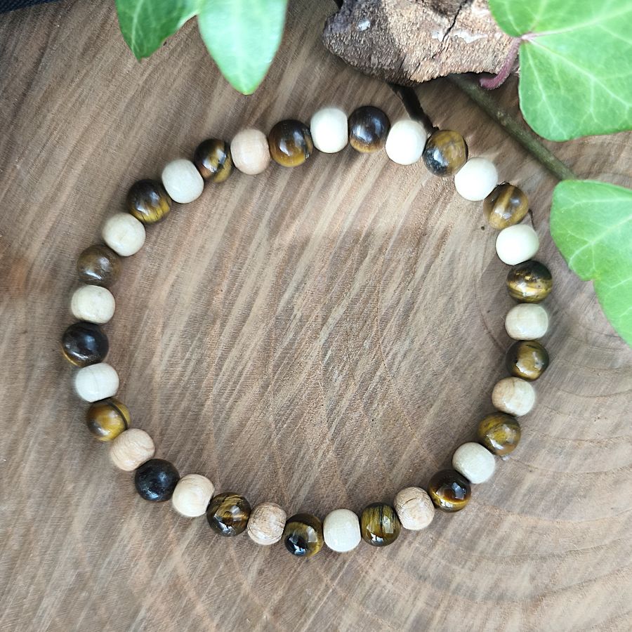 Bracelet Elastique OEIL DE TIGRE - Protection, Courage, Persévérance - Modèle NATURE 6mm