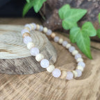Bracelet Elastique QUARTZ ROSE - Amour, Confiance en soi, Tendresse - Modèle NATURE 6mm