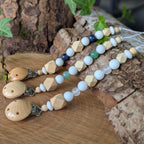 Attache-Tétine SODALITE - Hypersensibilité - Modèle ORIGINE - Bois, Pierre et Silicone sans BPA
